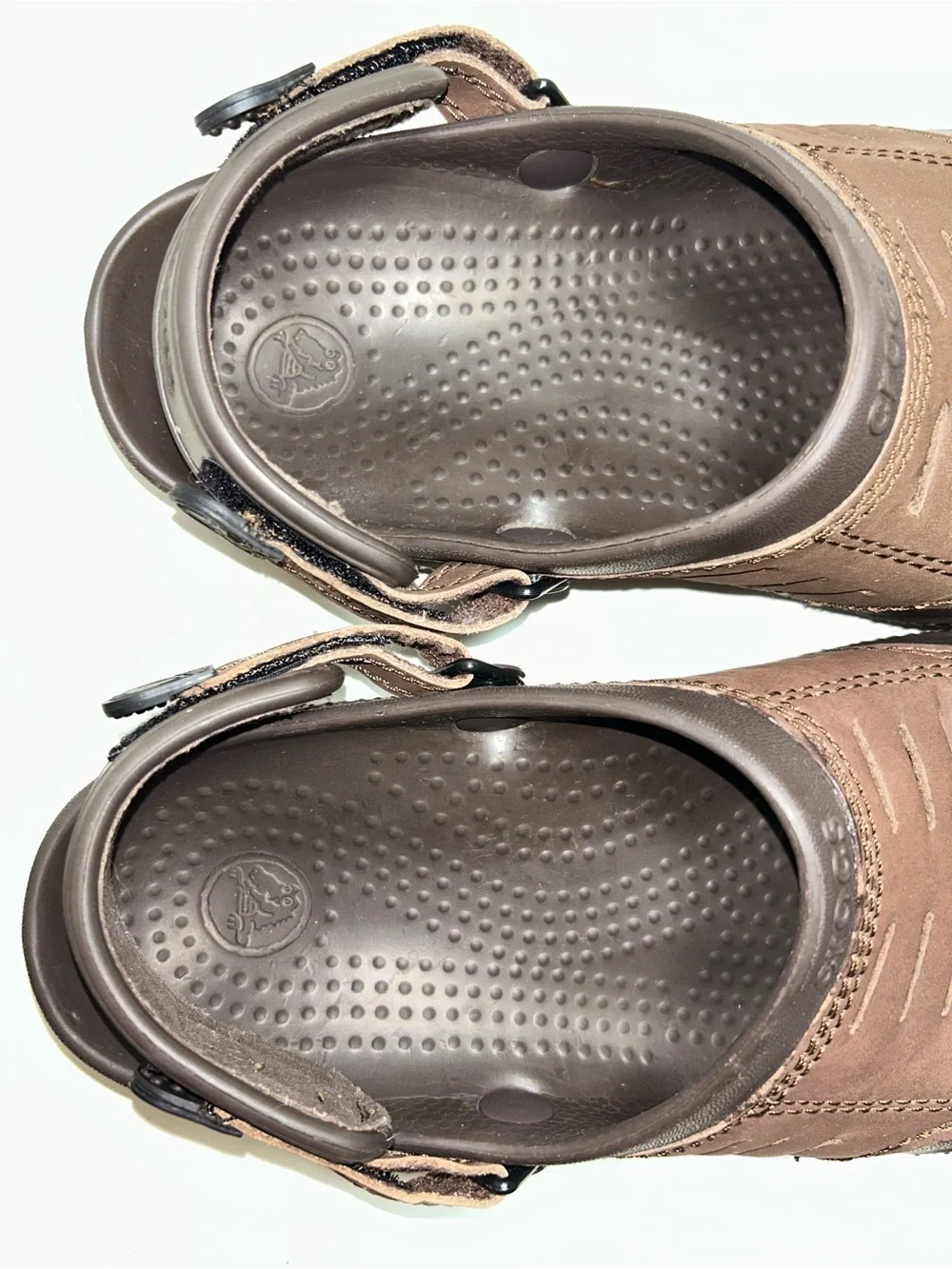 Crocs Yukon Vista II Brown Leather Slip On Clog Sandal